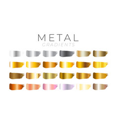 Metal Gradients Paint Color Swatches With Brush