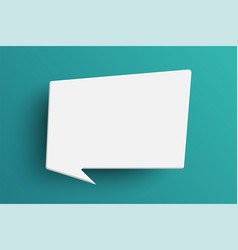 White Rectangle Speech Bubble On Green Background