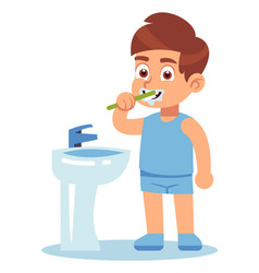 Boy Brushing Teeth Kid Dental Care Child