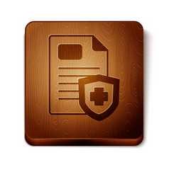 Brown Medical Clipboard With Clinical Record Icon