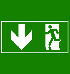 Emergency Exit Sign Man Running Out Fire Exit