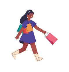 Girl With Shopping Bags