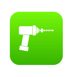 Medical Drill Icon Digital Green