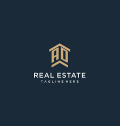 Initial Ad Logo For Real Estate With Simple