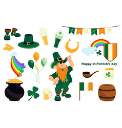 Patrick Day Mega Set In Flat Design