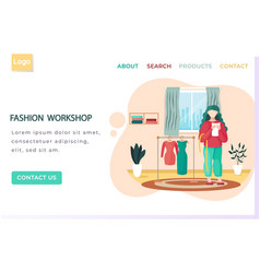 Fashion Workshop Landing Page Template Designer