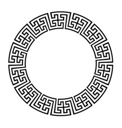 Greek Key Round Frame Border