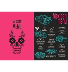 Menu Mexican Restaurant Template Placemat