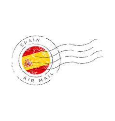 Spain Postage Mark National Flag Postage Stamp