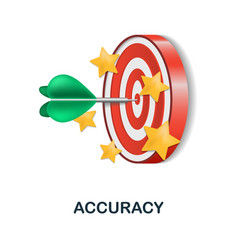 Accuracy Icon In 3d Colored From Core Values