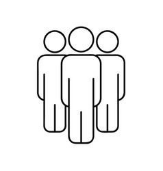 Crowd Of People Business Team Outline Icon Line