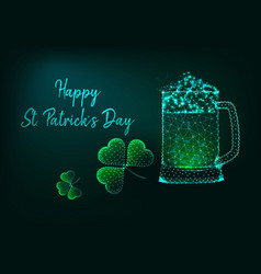 Happy St Patricks Day Greeting Card With Glow Low