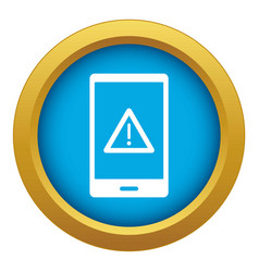 Not Working Phone Icon Blue Isolated