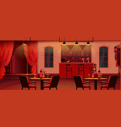 Cartoon Bar Interior Restaurant Or Night Club