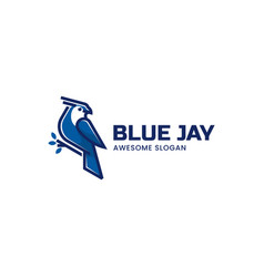 Logo Blue Jay Simple Mascot Style