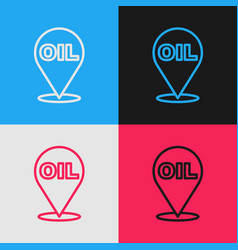 Pop Art Line Refill Petrol Fuel Location Icon