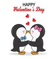 Cute Penguins Kissing