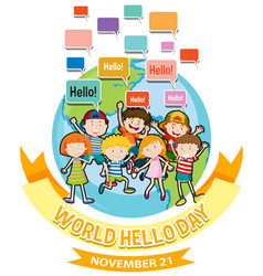 World Hello Day Banner Design