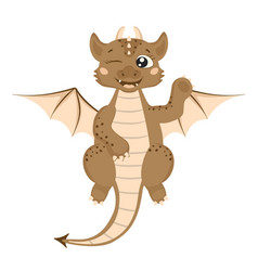 Cute Dragon In Cartoon Style The Fairy Monster