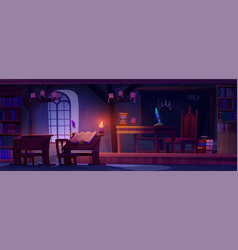 Magic School Classroom Interior At Night