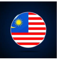 Malaysia National Flag Circle Button Icon Simple