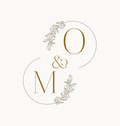 Mo Logo Initials Wedding Monogram Logo Design In