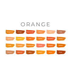 Orange Paint Color Swatches With Shade Names