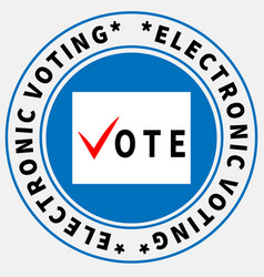 Round Text Electronic Voting And Word Vote On Deed