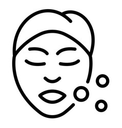 Self Care Woman Face Icon Outline Style