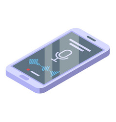 Speech Assistant Icon Isometric Style