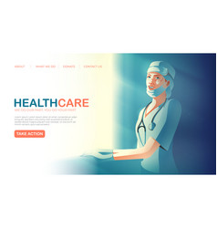 Landing Page Template In Healthcare Service