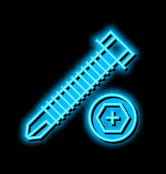 Rounded Head Screw Neon Glow Icon