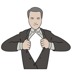 Tearing Shirt Businessman