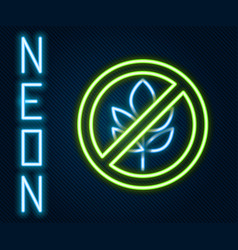 Glowing Neon Line Gluten Free Grain Icon Isolated