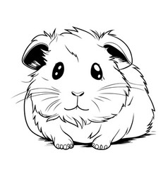 Hamster Black And White Isolated