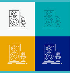 Live Mic Microphone Record Sound Icon Over