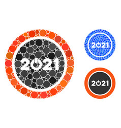 Round Dot Start 2021 Button Icon Collage