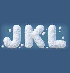 Snowy Letters J K L