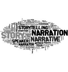 Narrative word cloud concept Royalty Free Vector Image