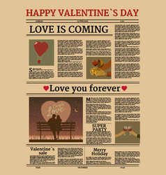 Valentine S Day Newspaper Title Header