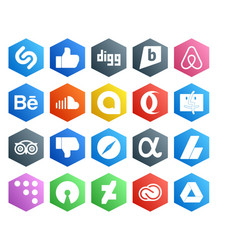 20 Social Media Icon Pack Including App Net