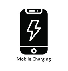 Mobile Charging Solid Icon Design