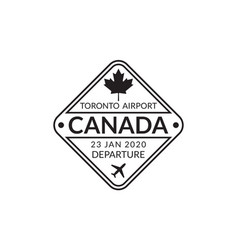 Canada Passport Stamp Visa For Travel