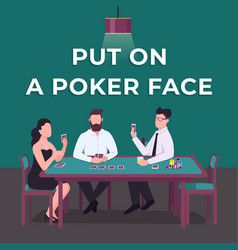 Casino Social Media Post Mockup Put On Poker Face