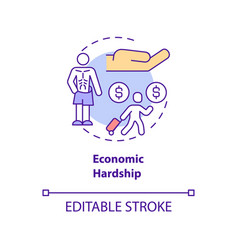 Economic Hardship Concept Icon