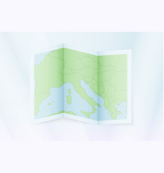 San Marino Map Folded Paper