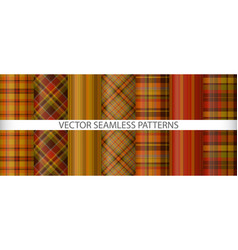 Set Pattern Plaid Background Texture Check Fabric