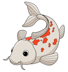 Koi Animal Cartoon Colored Clipart