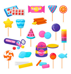 Bubble Gum And Candies Isolated Gummy Pack