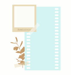 Digital Scrapbooking Reminders Template Vintage